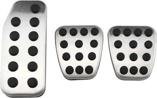 Pedaalhoezen Set - Auto Voetpedalen - Verbeter Rijervaring - Antislip Rubber - 3 Stuks - Zwart