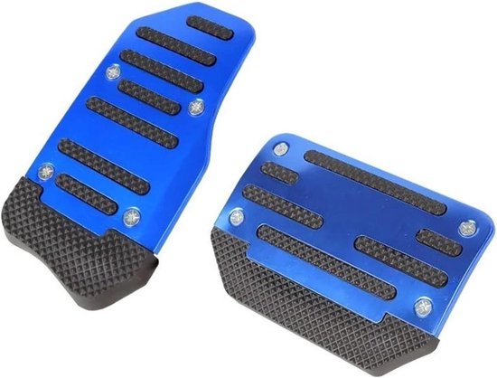 Pedaalhoezen Set - Auto Voetpedalen - Verbeterde Grip - Antislip Aluminium - Universeel - Blauw