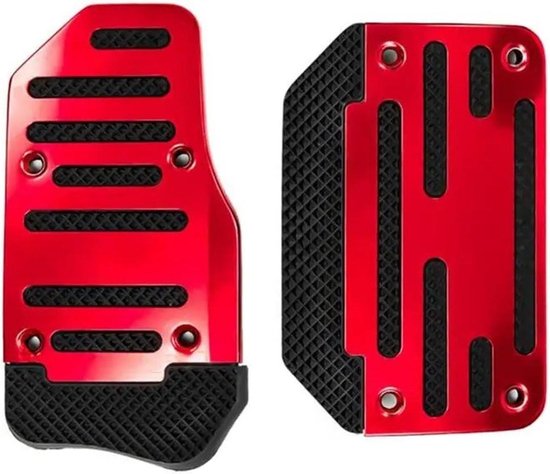 Pedaalhoezen Set - Auto Voetsteun - Verbeterde Grip - Antislip Ontwerp - Universele Maat - Rood