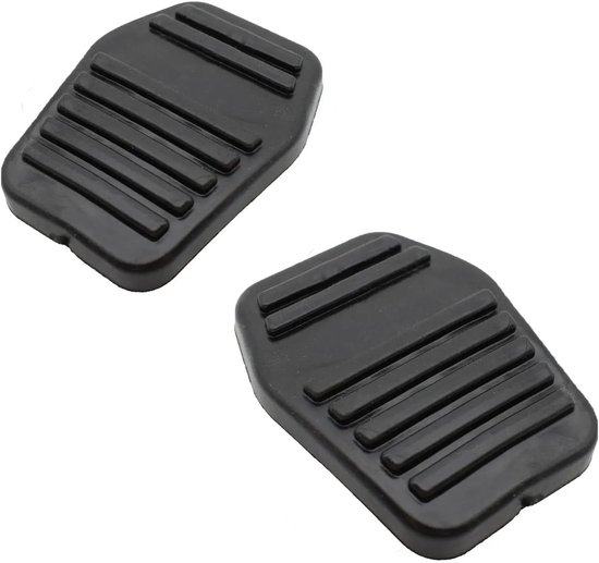 Pedaalhoezen Set - Koppeling Rem - Verbeter Rijcomfort - Antislip Rubber - 2 Stuks - Zwart