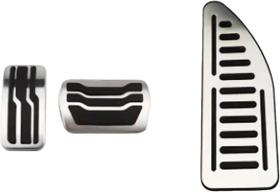 Pedaalhoezen Set - Pedaal Covers Auto - Verbeterde Grip - Antislip Ontwerp - 3 Stuks AT - Zilver