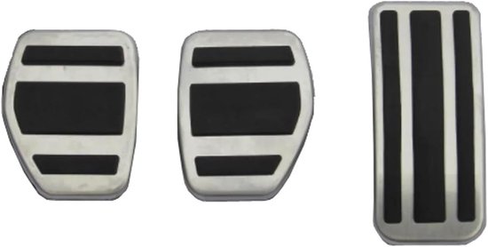 Pedaalhoezen Set - Rem en koppeling - Verbeterde Grip - Roestvrij staal rubber - 2/3 delig - MT