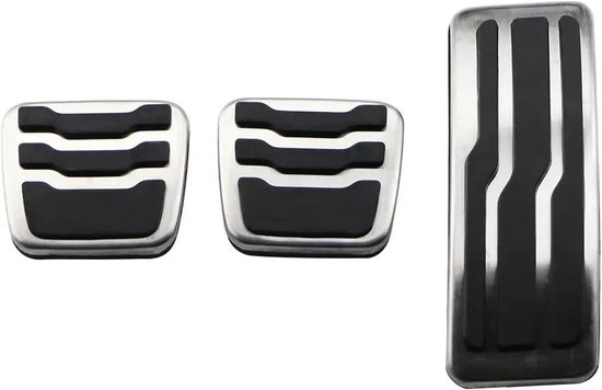 Pedaalhoezen Set - Rem en Koppelingspedaal - Veiliger Rijden - Antislip Strips - 3 Delig - Metaal