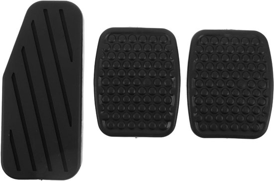 Pedaalhoezen Set - Rem en Koppelingspedaal - Verbeterde Grip - Antislip Textuur - 3 Delig - Zwart