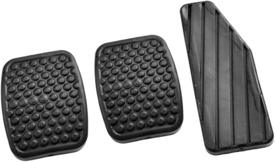 Pedaalhoezen Set - Rem Koppeling Gas - Verbeterde Grip - Antislip Rubber - 3 Delig - Zwart van Merkloos
