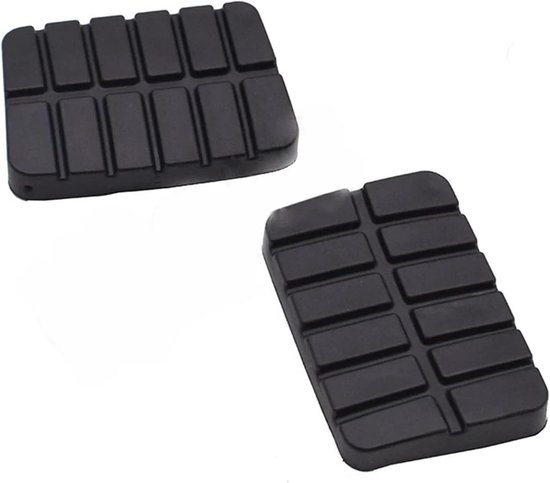 Pedaalhoezen Set - Remkoppelingspedaal Covers - Verbeterde Grip - Antislip Rubber - 2 Stuks - Zwart