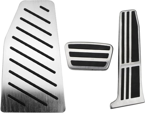 Pedaalkappen Auto - Pedaal Covers - Verbeterde Grip - Antislip Textuur - One Size - Zilver