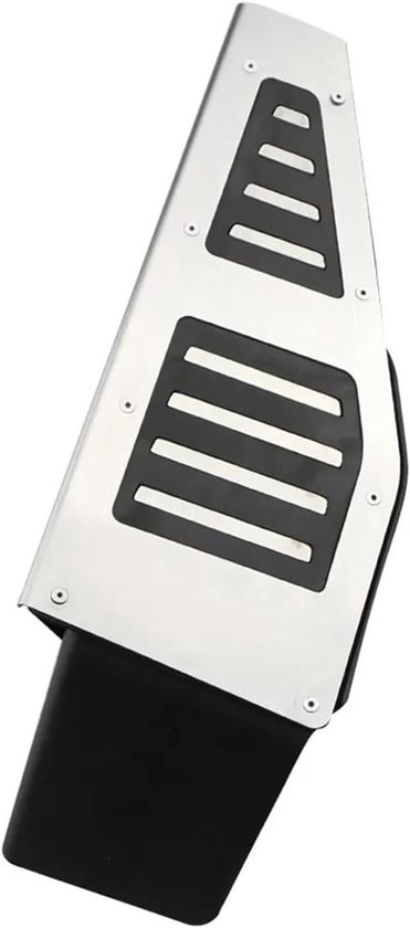 Pedaalkappen Set - Auto Pedaal Covers - Verbeterde Grip - Antislip Textuur - One Size - Zilver Zwart