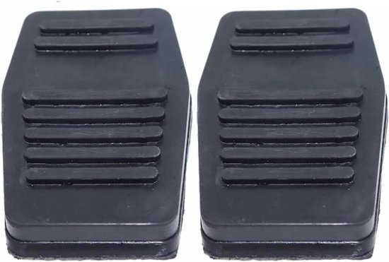 Pedaalrubber Set - Rem en koppeling - Veiliger Rijden - Verbeterde Grip - 2 Stuks - Zwart