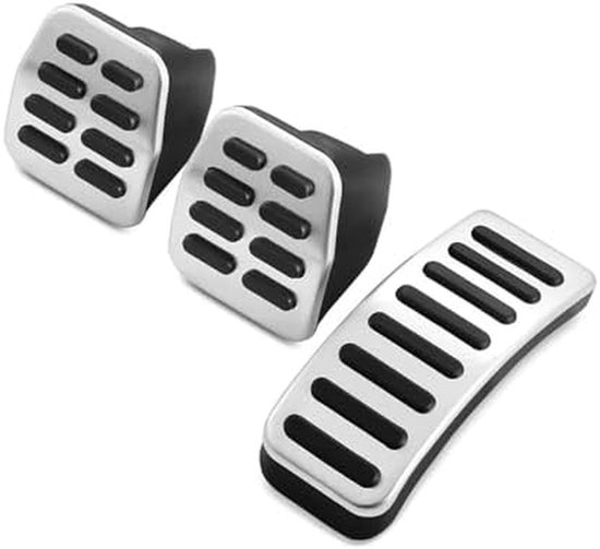 Pedaalrubbers Auto - Pedaalhoezen - Veiliger Rijden - Antislip Ontwerp - 1 kg - Zilverkleurig