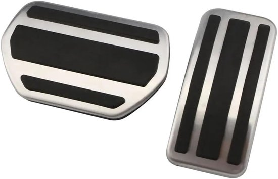 Pedaalset Auto - Antislip Pedalen - Verbeter Rijervaring - Roestvrij Staal Rubber - 2 Stuks - Zwart