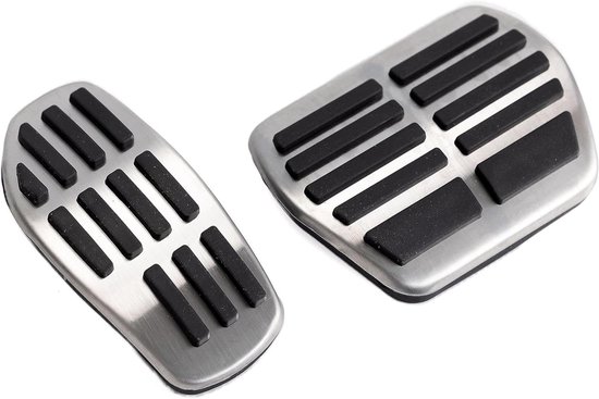 Pedaalset Auto - Upgrade Pedalen - Interieur Styling - Roestvrij Staal - 2 Stuks - Zilver