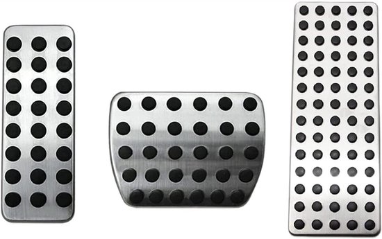 Pedaalset Auto - Voetsteun Pedaal - Verbeter Rijervaring - Antislip Rubber - 3 Delig - Zwart