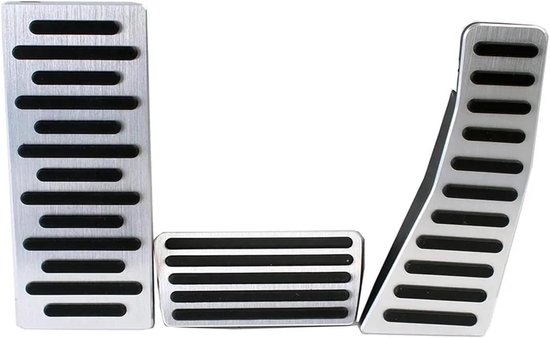 Pedaalset Auto - Voetsteunhoezen - Verbeter Rijcomfort - Antislip Rubber - AT/MT Model - Aluminium