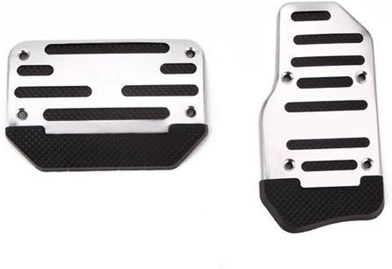 Pedalen Set - Auto Pedalen - Veiliger Rijden - Anti-slip Oppervlak - Universeel - Zilver