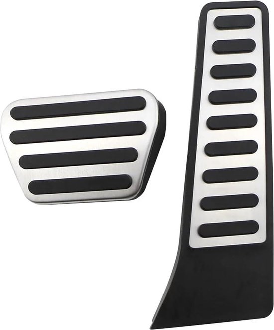 Pedalenhoezen Set - Auto Pedaal Covers - Verbeter Rijervaring - Roestvrij Staal - 2 Delig - Zilver
