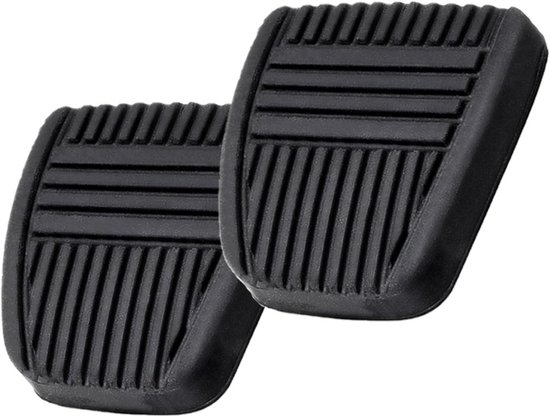 Pedalhoezen Set - Remkoppelingspedaalhoezen - Veiliger Rijden - Antislip Ontwerp - 64mm x 59mm x 13mm - Zwart