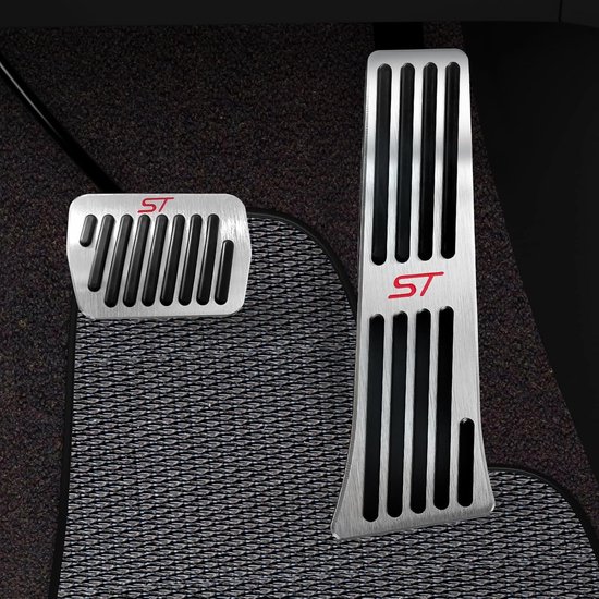 Performance Pedalen Set - Gasrem Pedaal - Auto Interieur - Antislip Rubber - 260 gram - Zilver