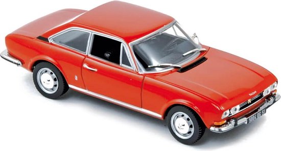 Peugeot 504 Coupé 1969 Rood Norev 1:43 van Merkloos