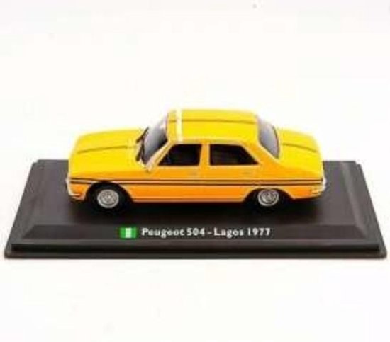 Peugeot 504 Lagos Taxi (Geel) 1:43 Atlas - Modelauto - Schaalmodel - Miniatuurauto van Peugeot
