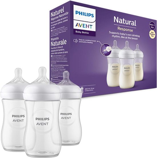 Philips Avent - Babyfles - Natural Response - 3 stuks - 260ml van Philips