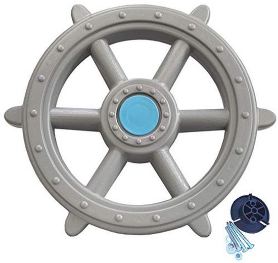 Pirate Steering Wheel for Climbing Towers - 48 cm Grey van Merkloos