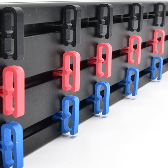 Platte Kabelmanagement Clips voor Sim Rig - Extrusieprofiel 4040 / 4080 / 8020 - Sim Racing Accessoires - Kleur Rood / 10 - 10 stuks van Merkloos