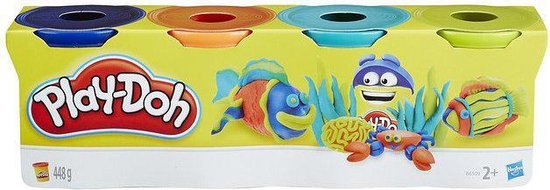 Play-Doh 4 kleuren potjes 448 gram - Klei van Play-Doh