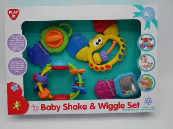 Playgo baby rammelaars 4 stuks met geluid. van Playgo