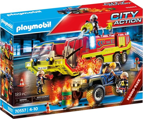 PLAYMOBIL City Action Brandweer met brandweerwagen - 70557 van Playmobil