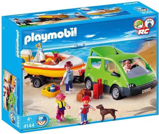 Playmobil Family Fun gezinsauto met speedboot 4144 van Playmobil