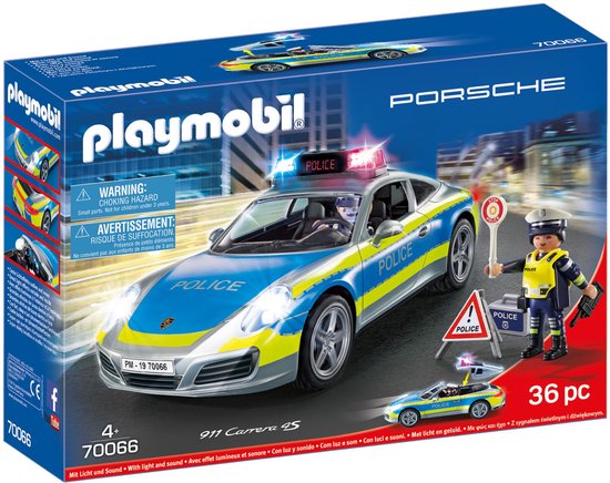 PLAYMOBIL Porsche 911 Carrera 4S Politie - wit - 70066 van Playmobil