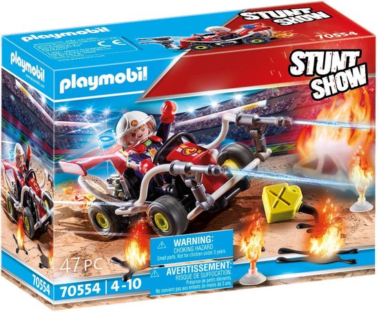 PLAYMOBIL Stuntshow Brandweerkart - 70554 van Playmobil
