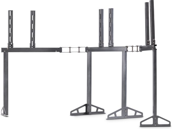 Playseat® TV Stand Pro - TV Standaard voor 3 TV's - Uitbreidbaar - Zilver van Playseat®