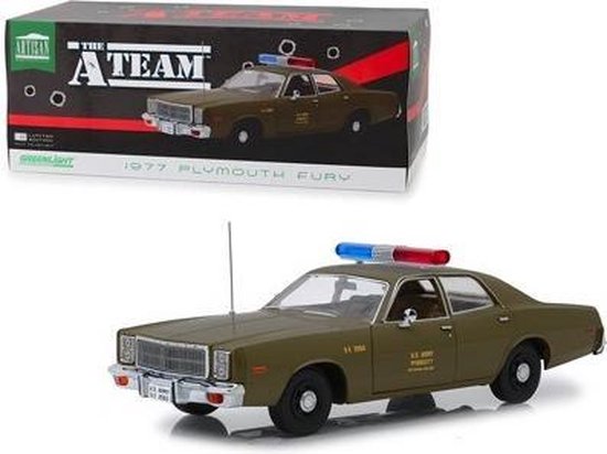 Plymouth Fury 1977 ( TV-Serie de A-Team (1983-1987) ) U.S. Army Police 1-18 Greenlight Collectibles van Plymouth