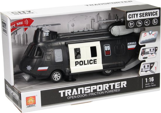 Politie Helikopter met Licht en Geluid van Merkloos