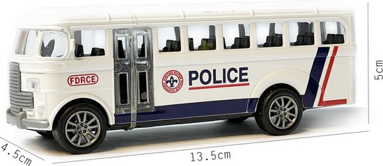Politiebus - Speelgoed politie busje - Die Cast voertuig - pull-back drive - 13.5CM van Semson