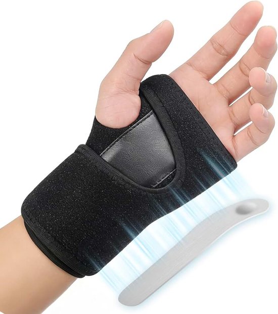 Pols, compressie, verstelbaar, orthese voor artritis, breuken, tendinitis, sport (linkerhand)