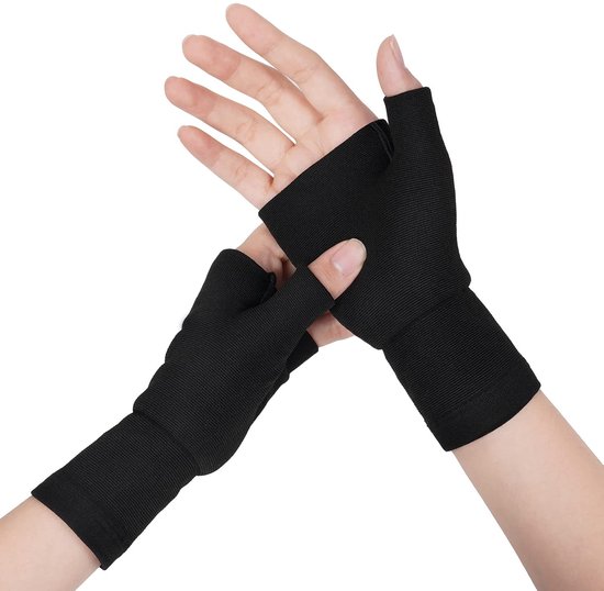 Pols- en duimsteun, 2 stuks compressie polsduimsteun, polsspalk, elastische ademende polssteunbrace voor artritis, gewrichtspijn, tendinitis, verstuiking, sport (L)