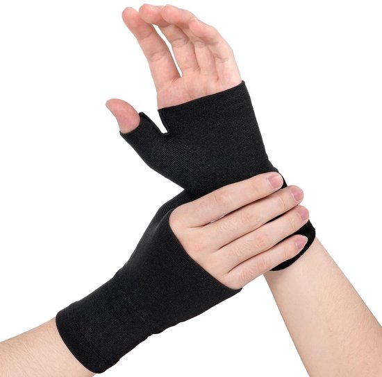 Pols- en duimsteun, 2 stuks compressie polsduimsteun, polsspalk, elastische ademende polssteunbrace voor artritis, gewrichtspijn, tendinitis, verstuiking, sport (M)
