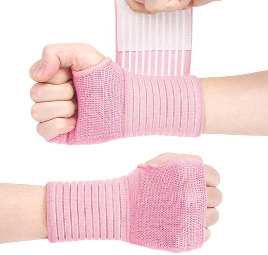 Polsband, 2-pack elastische polsbanden met band, compressie polsband met verstelbare band verlicht polspijn, peesontsteking, voor sportgebruik