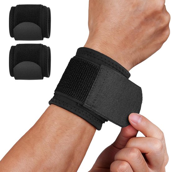 Polsband, krachttraining, 2 stuks, verstelbare en ademende steunbanden, polsband, krachttraining, voor gewichtheffen, fitness, crosstraining, bodybuilding