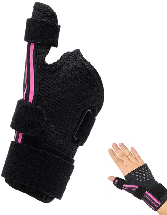 Polsbandage, 1 stuk, met spalk voor carpale tunnel, peesontsteking, artritis, pijnverlichting, stijve stabilisatie met open duim ontwerp voor RSI.
