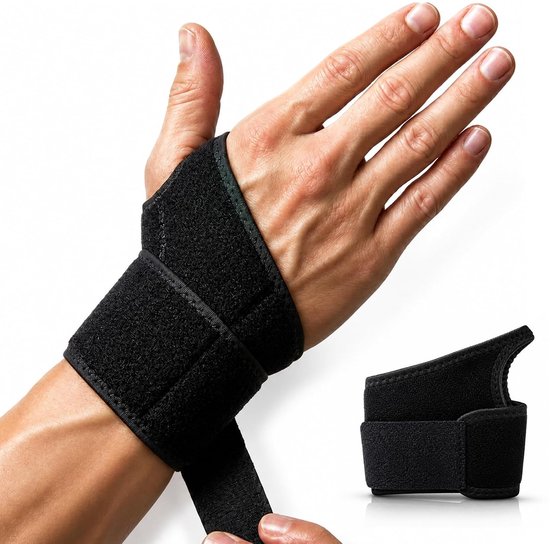 Polsbandage met duimopening, polsspalk, ademende ondersteuning voor carpaal tunnelsyndroom, verlichting van tendinitis en lichte artrose, bescherming tegen overbelasting bij werk en sport