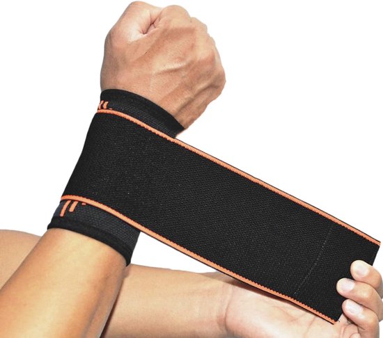 Polsbandage met klittenbandsluiting, elastische en verstelbare polsbeschermer tegen peesontsteking, aanpasbare polssteun, handbandage voor sport, fitness