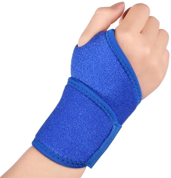 Polsbandage, polssteun, ademende polsband, polsband, voor sport en dagelijks gebruik, blauw