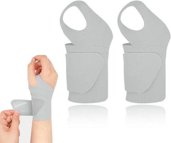 & polsbandage set van 2, verstelbare hand- en duimsteun bij tendinitis, rhizartrose, carpaal tunnel, artritis en voor sport, ideaal voor dames en heren
