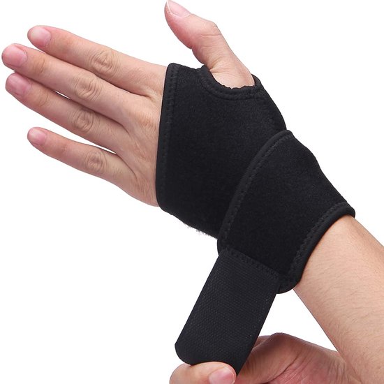 Polsbrace voor carpale tunnel, ademende en verstelbare polssteunbrace voor artritis en tendinitis, polscompressieomslag voor pijnverlichting, eenheidsmaat voor linker- of rechterhand, eenpersoons,