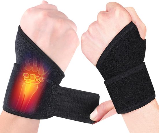 Polsspalk 1 paar polsriem rechter- en linkerhand polsband voor krachttraining, geschikt voor het beschermen en verlichten van pijn van de netto vuist tijdens de dagelijkse training.