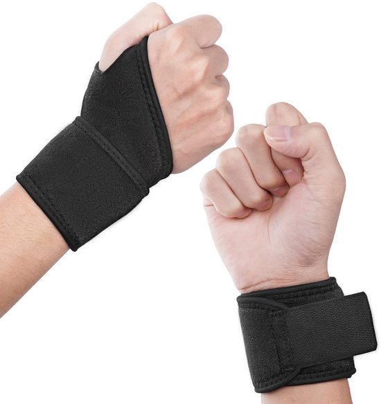 Polsspalk-brace, 2-pack verstelbare polsbrace voor ondersteuning van de linker- en rechterhand, ademende polsband voor sportbescherming/peesontsteking Pijnverlichting/carpale tunnel/artritis
